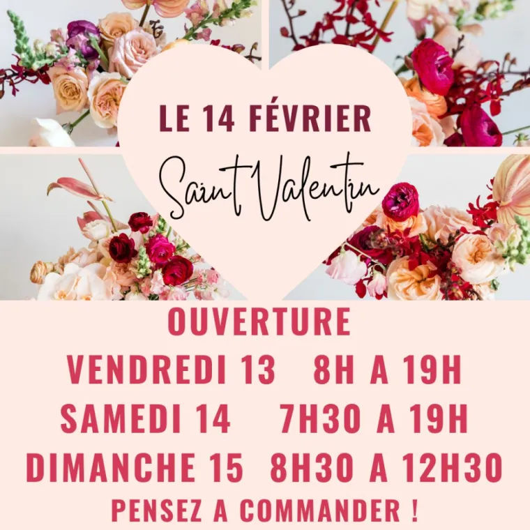 Horaires spéciaux St Valentin
